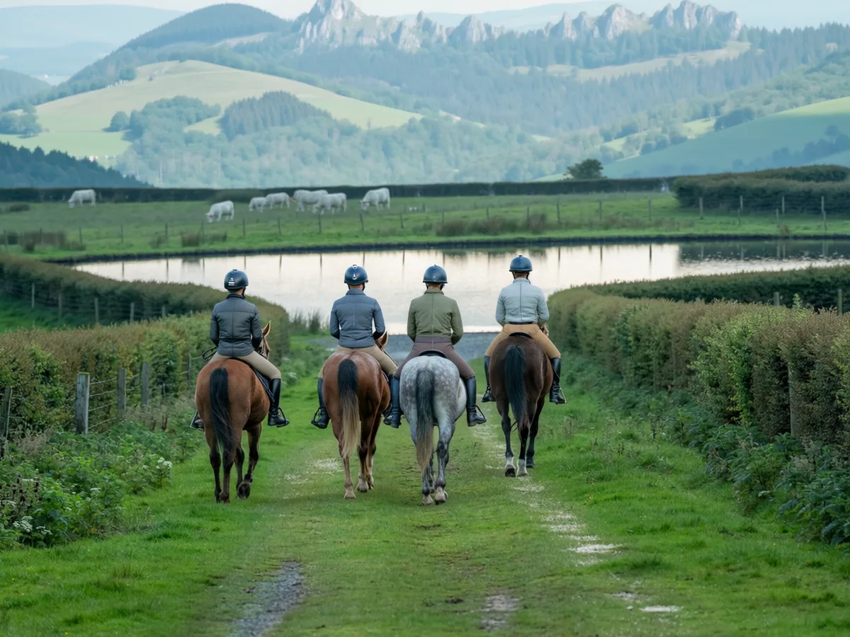 Balade à cheval dans le Rhône, autour de Vaugneray